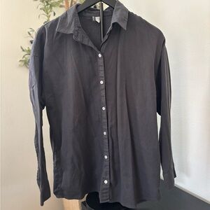 Divided Charcoal Gray Button Up Shirt